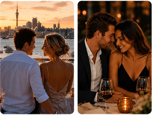 Couples enjoying genuine connections and premium lifestyle dating in New Zealand