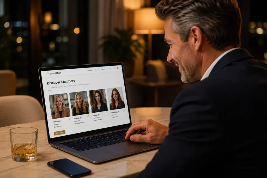 Browsing compatible SweetMeet member profiles in New Zealand