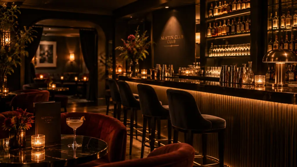 Austin Club cocktail bar in central Christchurch