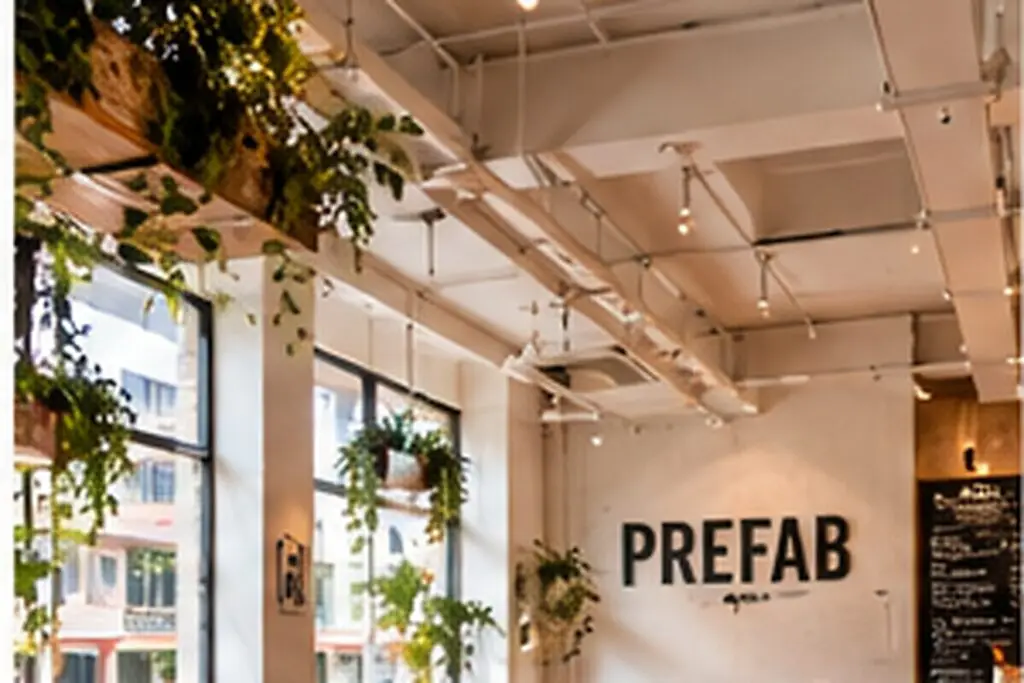 Prefab cafe on Jessie Street Wellington